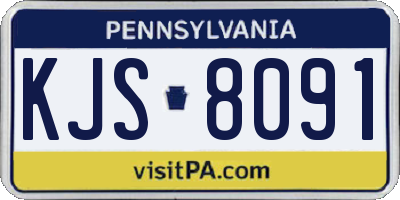 PA license plate KJS8091