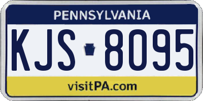 PA license plate KJS8095
