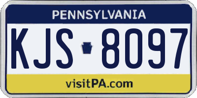 PA license plate KJS8097