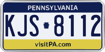 PA license plate KJS8112