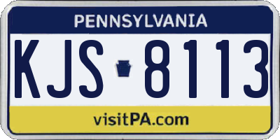 PA license plate KJS8113