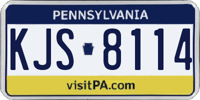PA license plate KJS8114