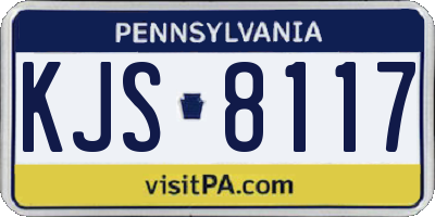 PA license plate KJS8117