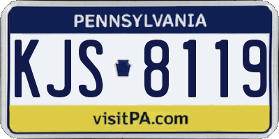 PA license plate KJS8119