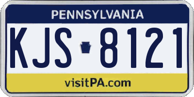 PA license plate KJS8121