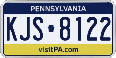 PA license plate KJS8122