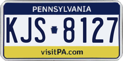 PA license plate KJS8127