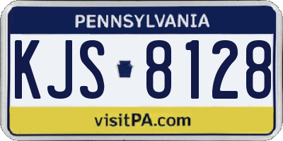 PA license plate KJS8128