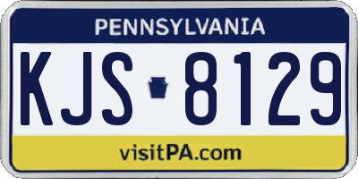 PA license plate KJS8129
