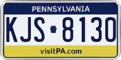 PA license plate KJS8130