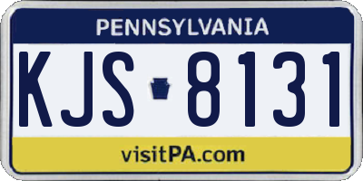 PA license plate KJS8131
