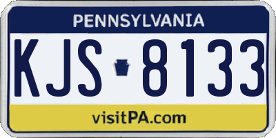 PA license plate KJS8133