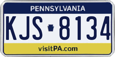 PA license plate KJS8134