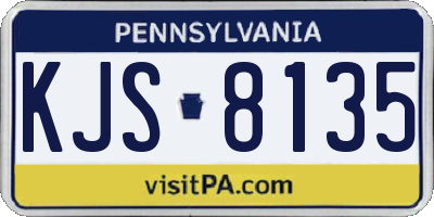 PA license plate KJS8135