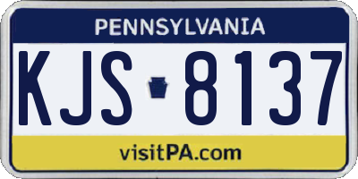 PA license plate KJS8137