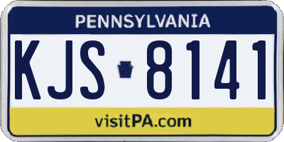 PA license plate KJS8141