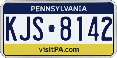 PA license plate KJS8142