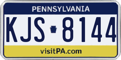 PA license plate KJS8144