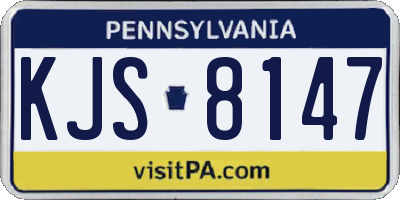 PA license plate KJS8147