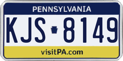 PA license plate KJS8149