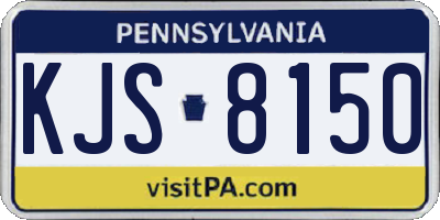PA license plate KJS8150