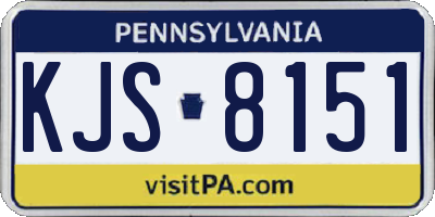 PA license plate KJS8151