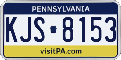 PA license plate KJS8153