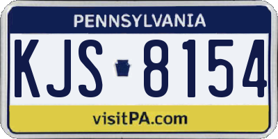 PA license plate KJS8154