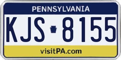 PA license plate KJS8155