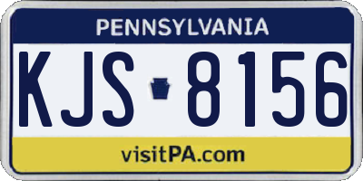 PA license plate KJS8156