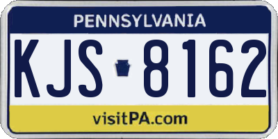 PA license plate KJS8162