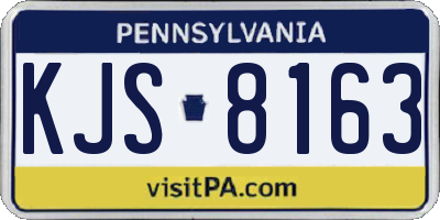 PA license plate KJS8163