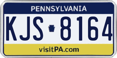 PA license plate KJS8164
