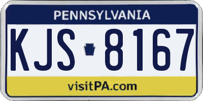 PA license plate KJS8167