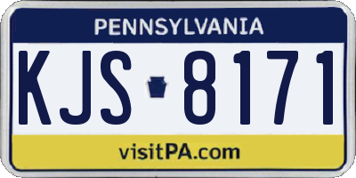 PA license plate KJS8171