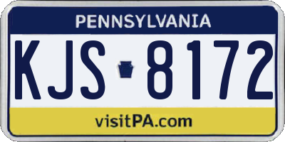 PA license plate KJS8172