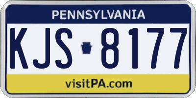 PA license plate KJS8177