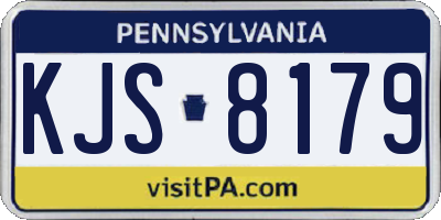 PA license plate KJS8179