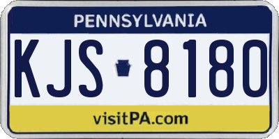 PA license plate KJS8180