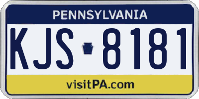 PA license plate KJS8181