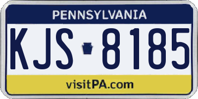 PA license plate KJS8185