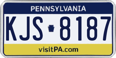 PA license plate KJS8187