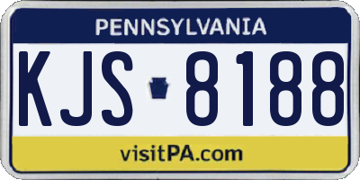 PA license plate KJS8188