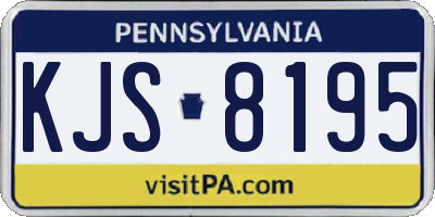 PA license plate KJS8195