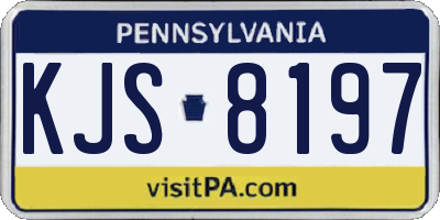 PA license plate KJS8197