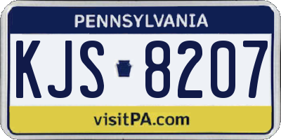 PA license plate KJS8207