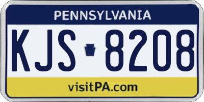 PA license plate KJS8208