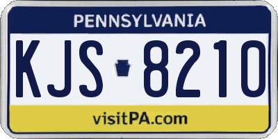 PA license plate KJS8210