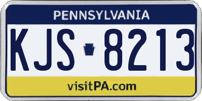 PA license plate KJS8213