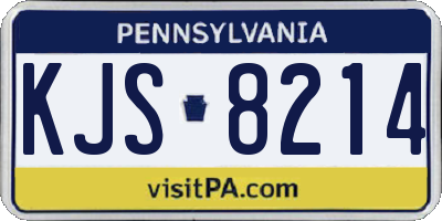 PA license plate KJS8214